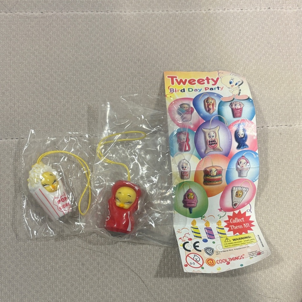 Tweety Bird Day Party Keychains